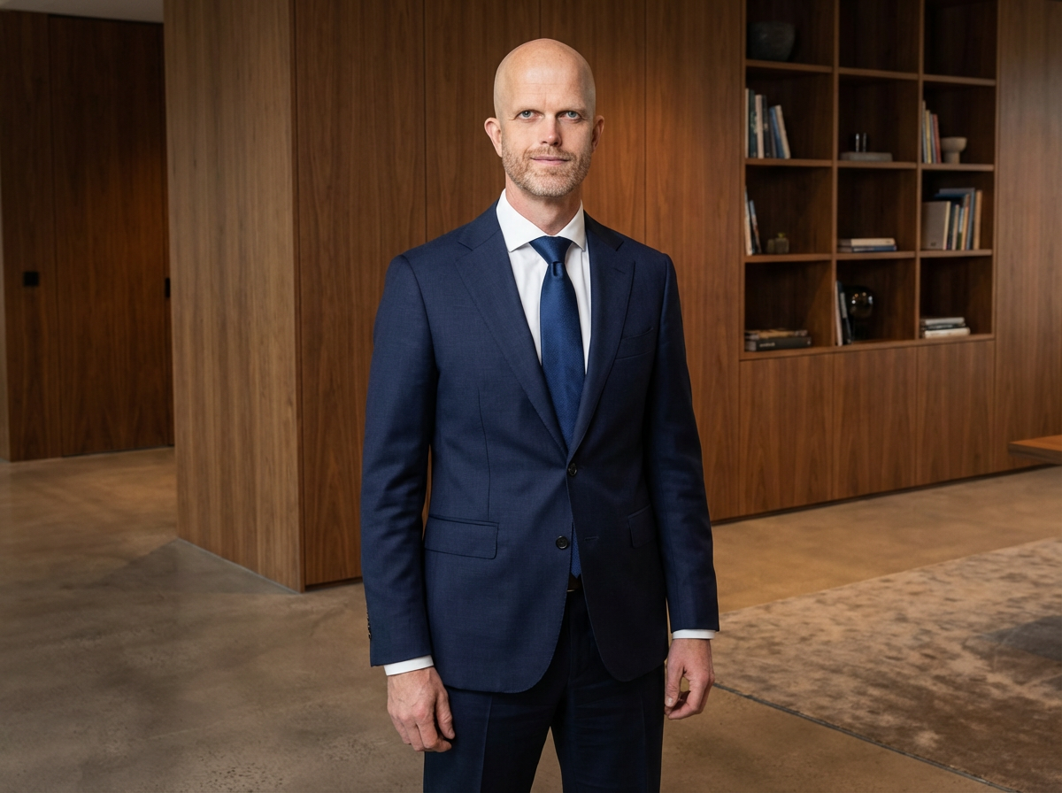 Marineblått Silkeslips